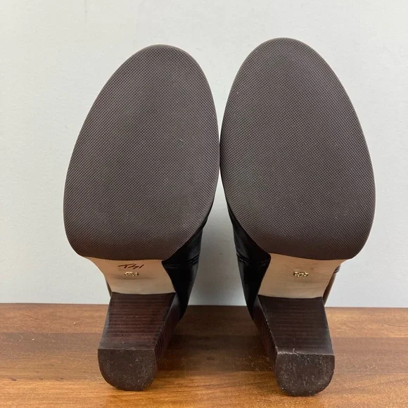 Ann Taylor Leather Ankle Bootie Brown Women’s Size 7M Pull On Boots Heeled. - Picture 10 of 13